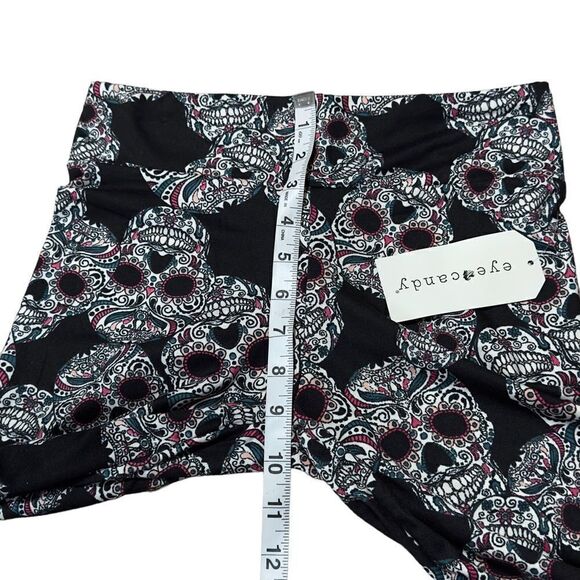 NWT EYE CANDY Skull Print Leggings MEDIUM - Picture 9 of 13